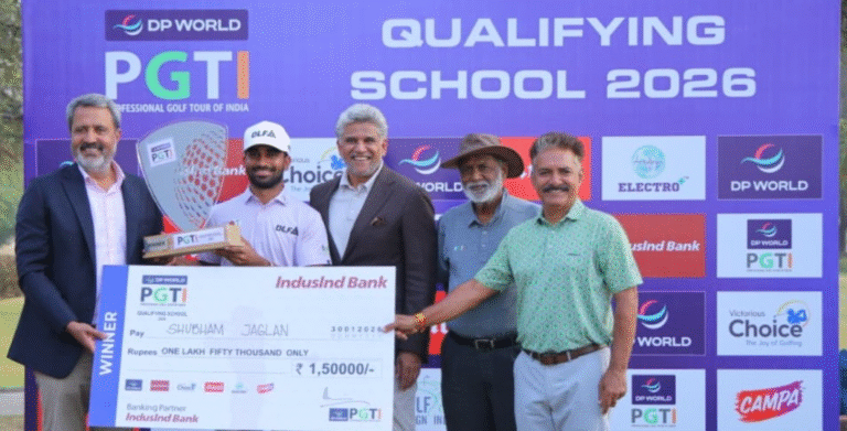 Shubham Jaglan wins PGTI Q School by five shots in Ahmedabad